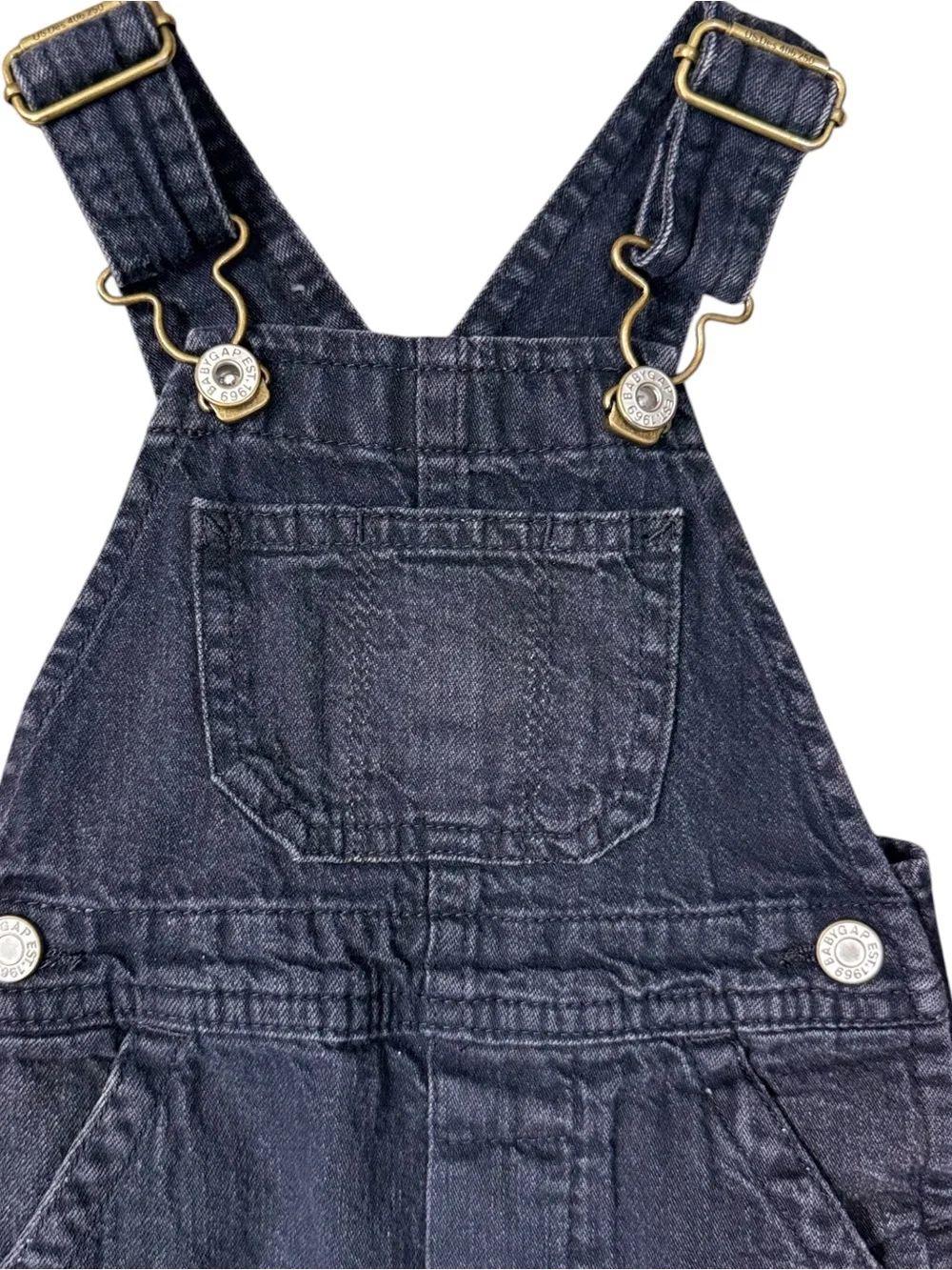 Baby Gap Black Denim Bib Jean Overalls 6-12M